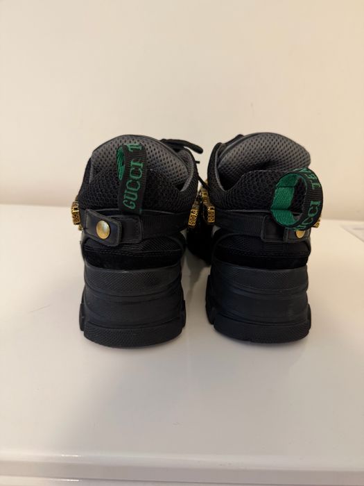 Gucci Flashtrek Black Crystal Sneakers