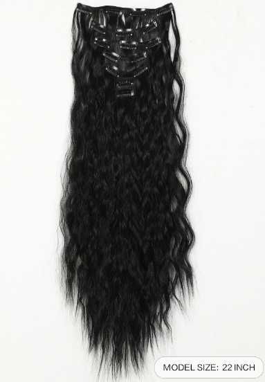 Синтетични удължители за коса 7 бр - 60см