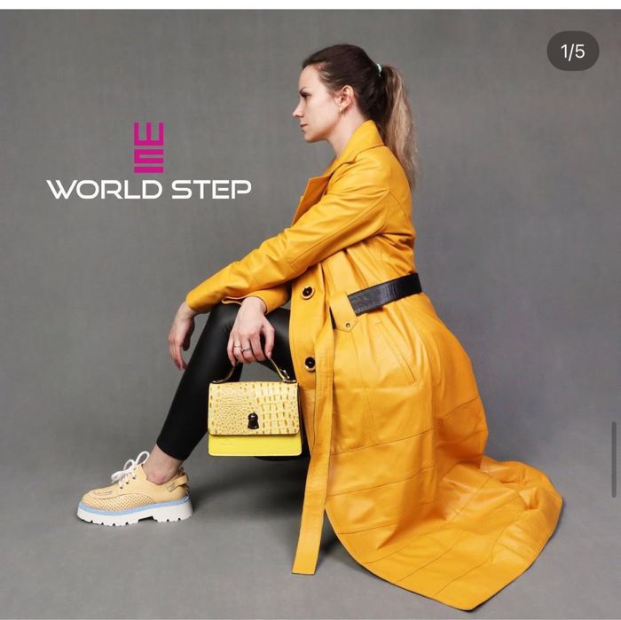 Плащ кожаный тренч