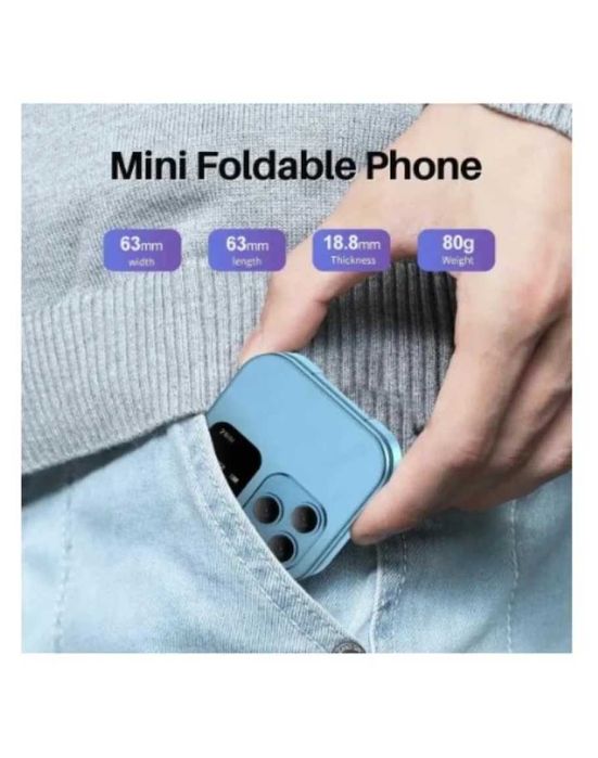 Мини телефон i16 Pro, две SIM карти, SD карта, FM, камера, LED