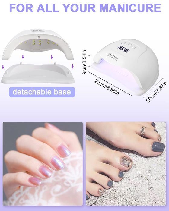 Lampă UV Cheerhom pentru unghii cu gel 60 W, uscător de unghii