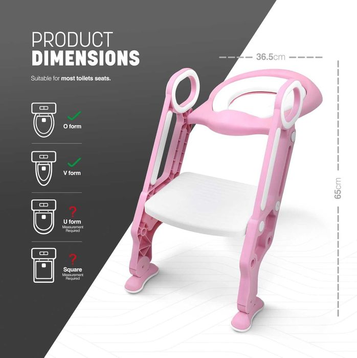 Седалка за тоалетна чиния, регулируема по височина