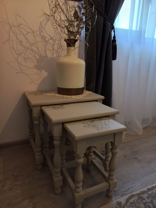 Set 3 măsuțe stejar