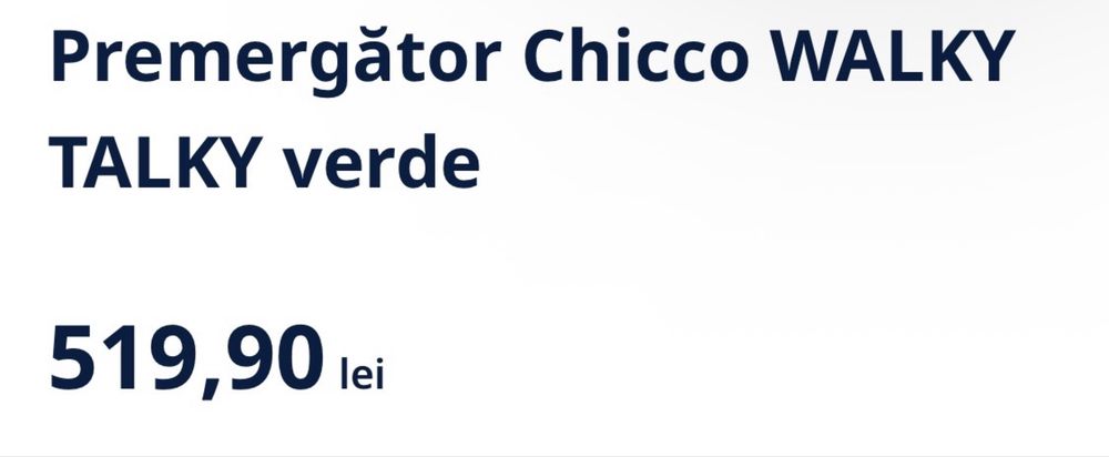 Premergător Chicco WALKY TALKY verde