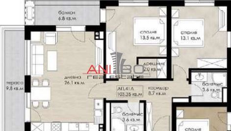 Продава се Тристаен апартамент в София, Дружба 2 - 123 кв.м за 1748 €/кв.м - Снимка #1
