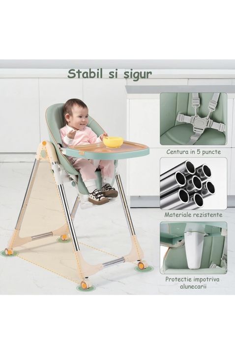 Scaun de masă pentru bebeluși, vârsta 6-72 luni