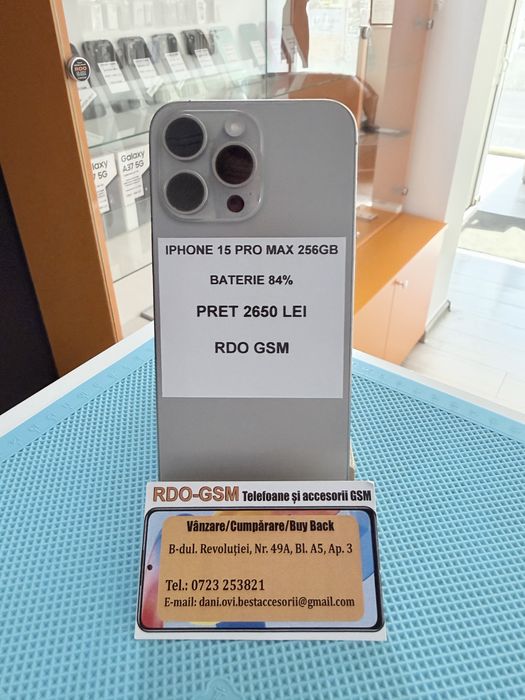 Iphone 15 Pro Max 256Gb Neverlock/Garantie