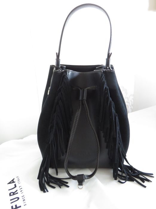 Чанта Furla Miastella Fringe bucket bag, нова