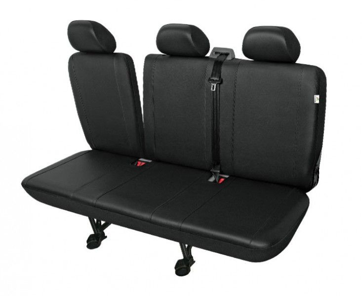 Husa bancheta cu trei locuri Practical DV3 Split Trafic imitatie piele neagra, pentru Nissan Primastar I, Opel Vivaro, Renault Trafic, cu bancheta