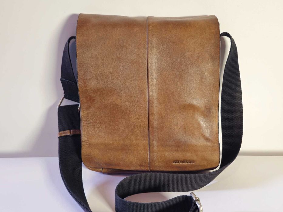 STRELLSON - Мъжки чанти за през рамо - естествена кожа