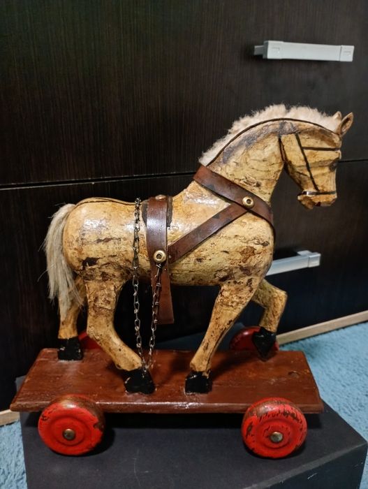 Căluț de jucărie de colectie ,antic,
