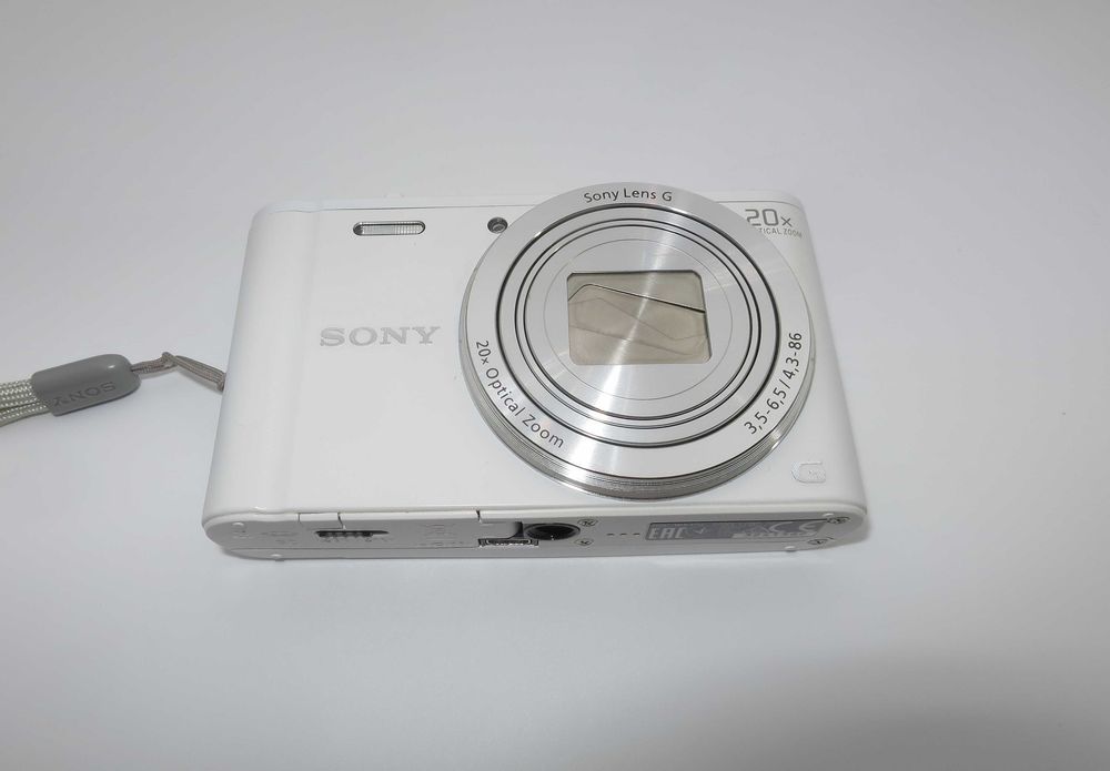 Sony Cyber-Shot W350 ултра компактен цифорв фотоапарат, дигитална камера в бял цвят, FULL HD видео, 20х оптичен зум, като НОВА, работи отлично!