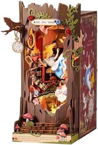 Нов 2D пъзел Сглобяем Модел Книжна Ниша Фентъзи Декор за Рафт украса