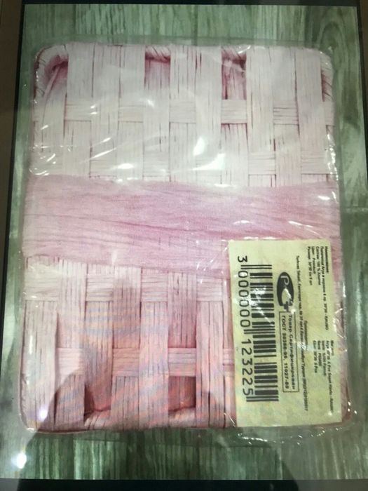 Полотенце-салфетки  розовые в корзине