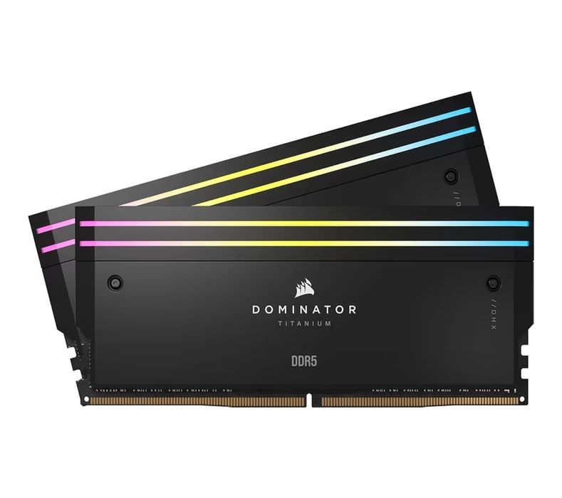 メモリー DDR5 CORSAIR DOMINATOR TITANIUM 96GB Memorie CORSAIR Dominator Titanium RGB DDR5 RAM 96GB (2x48GB) Up