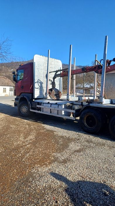 Vând scania R 420  cu macara forestieră