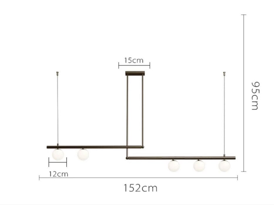Линейная люстра в скандинавском стиле