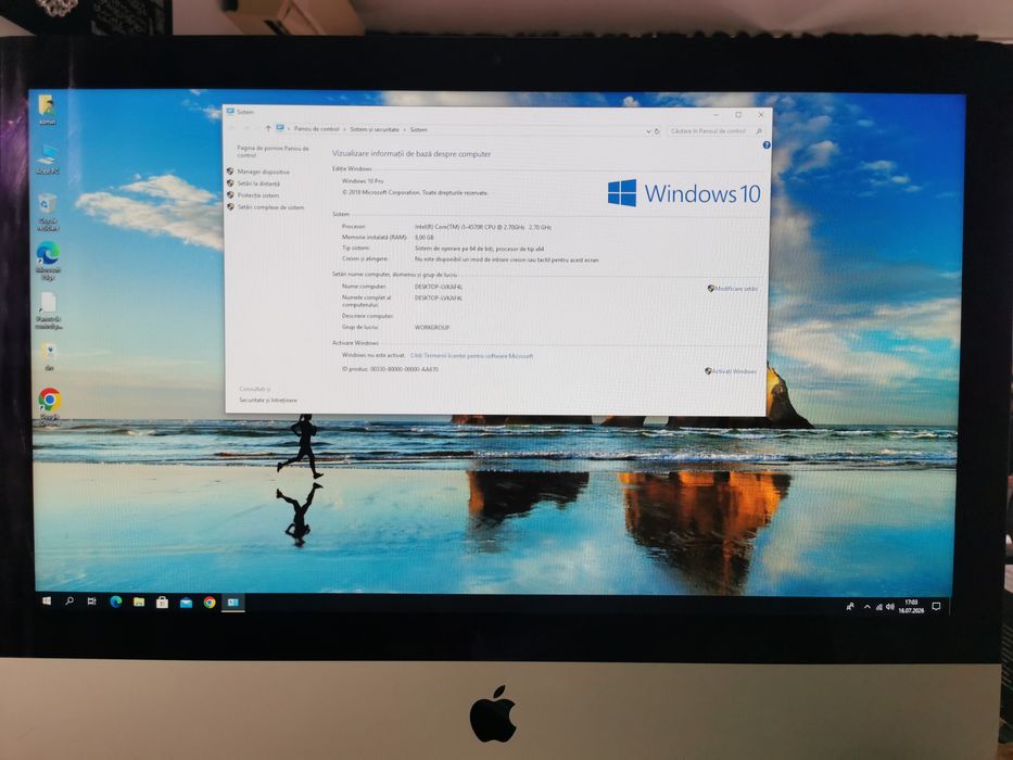 iMac  A1418  ecran 21.5 inch, i5 1TB HDD cu Windows 10 sau MacOs