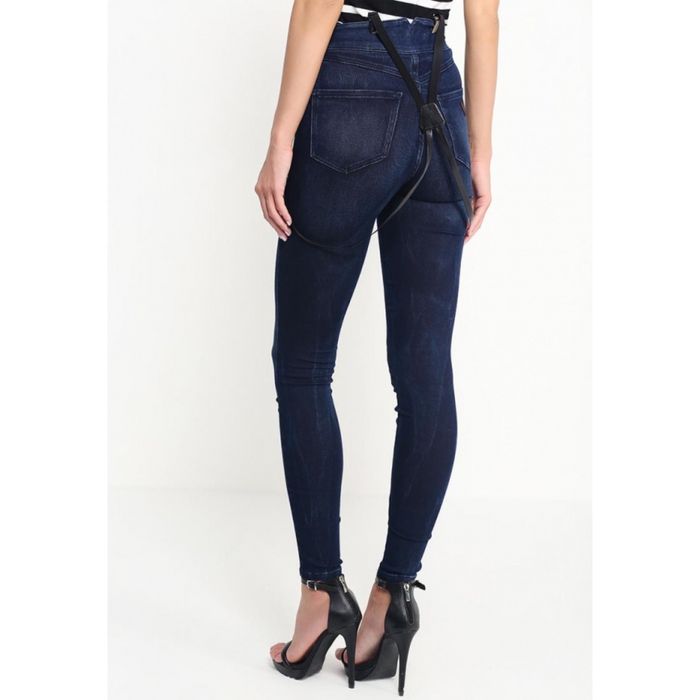 Blugi leggings Guess noi cu bretele