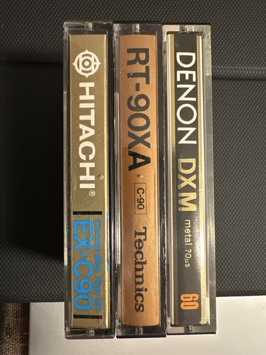 3 casete audio rare chrome / metal Denon, Technics, Hitachi