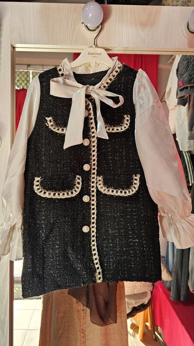 Платье твидовое с