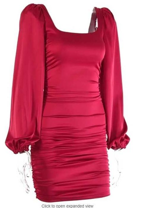 Къса червена рокля S-M