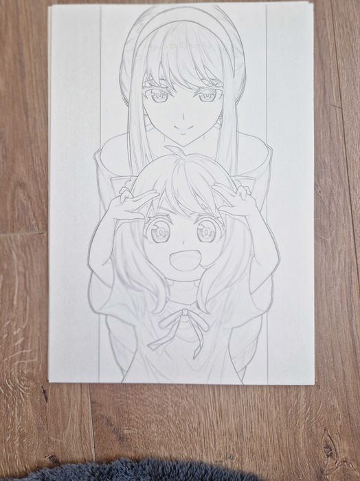 Принт за оцветяване на Spy Family, размер А4