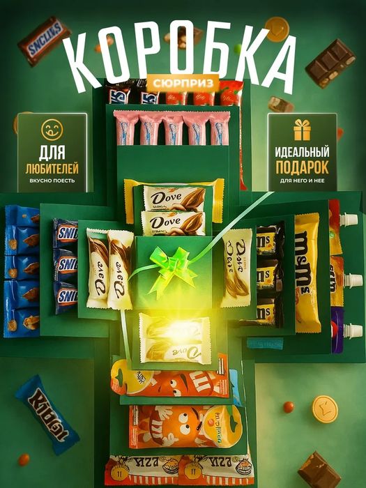 Подарочная коробка распадающаяся