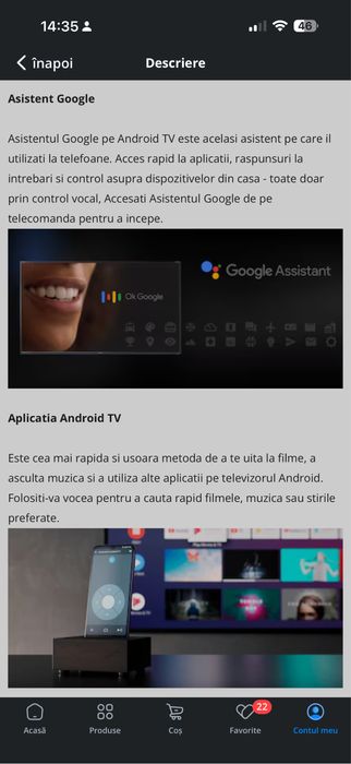 TV Smart Android Led Sharp 165 cm