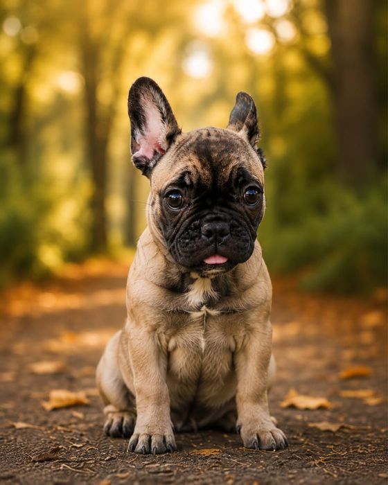 Fetita pui de Bulldog Francez