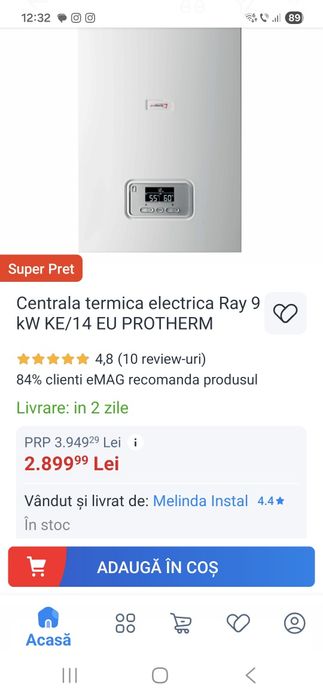 Centrala 9kw aproape noua cu 2 zile de functionare