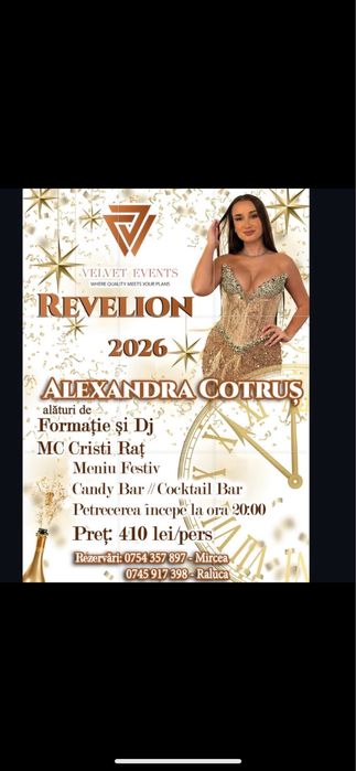 2 bilete revelion Alexandra Cotrus
