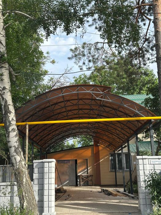 Навесы под авто, зону отдыха, террасу — под ключ