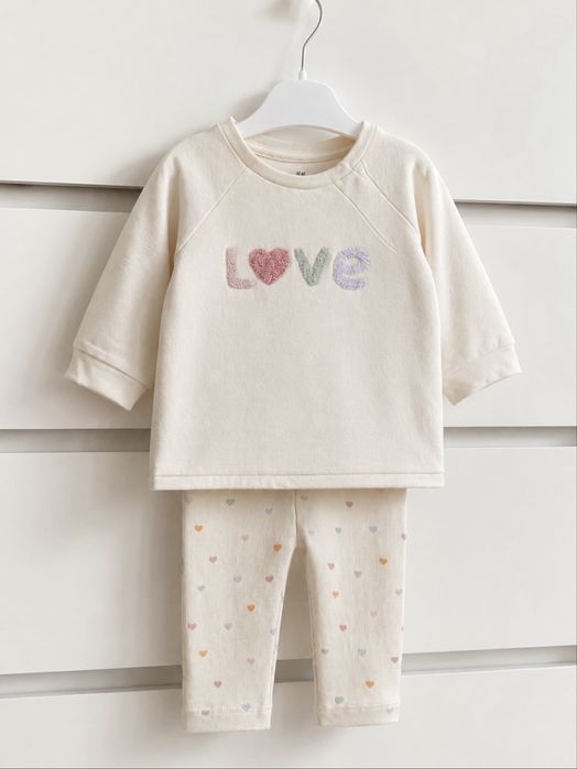 Set de 2 piese din bumbac, H&M, marimea 56
