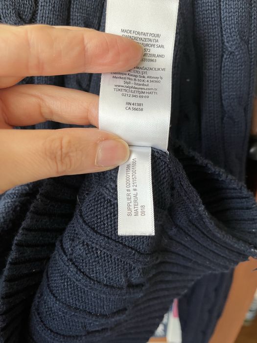 Дамки пуловер Polo Ralph Lauren, ХС, син