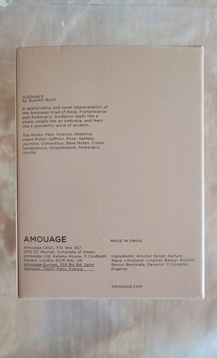 Parfum Amouage Guidance