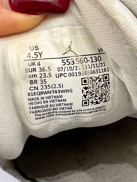 Кроссовки Nike air Jordan 1 35,5-36