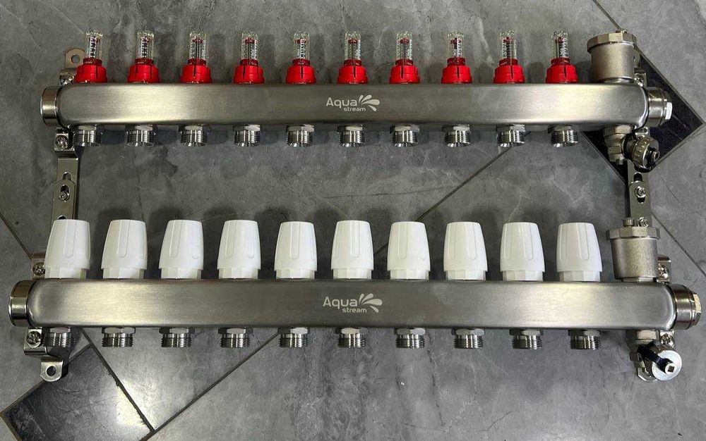 Коллекторы расходомерами для теплого пола tepliy pol kollektor