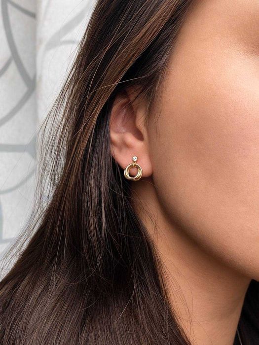 NEW Серьги Cartier Trinity Brilliant-cut diamonds