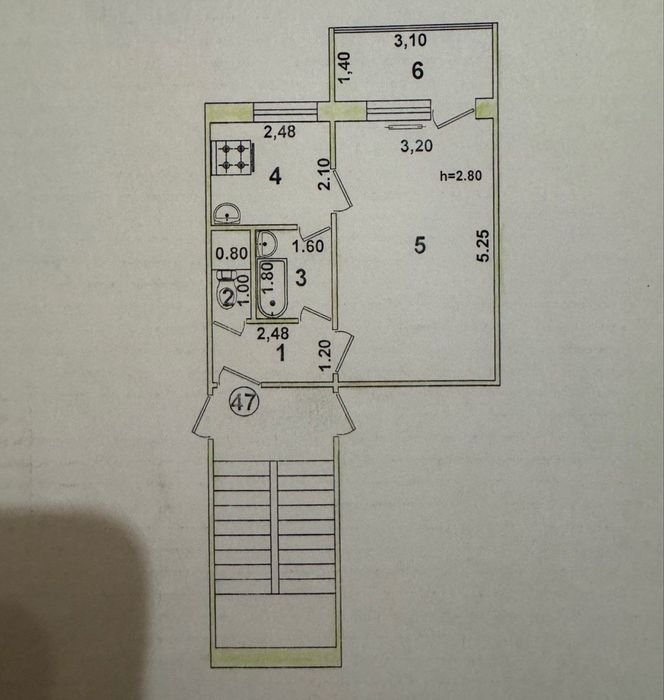 Чилонзор 10-кв,  1/4/4 балкон 1.5х3, с мебелью и техникой