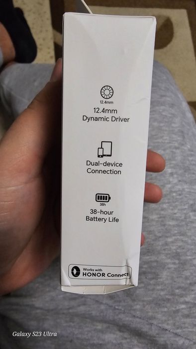 Casti wireless Honor X7e, alb, bluetooth 5.3, autonomie 8 ore,