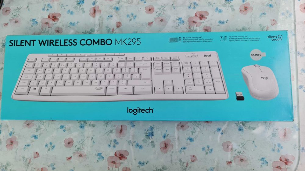Tastatură + Mouse Wireless Logitech MK295 Combo, Silent Touch, Alb, NOU Sigilat