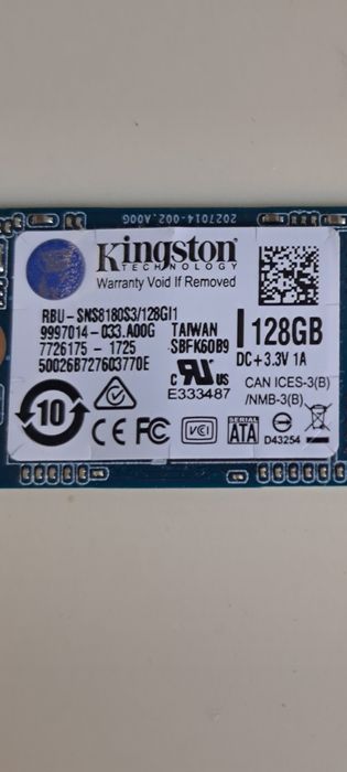 Vand ssd kingston 128 gb