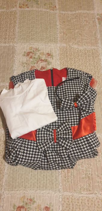 Нова! Детска рокля с диадема + боди - ръст до 140см