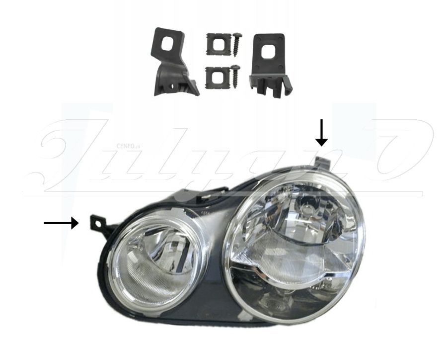 Щипки за закрепване на фар за VW POLO 9N (02-06г)