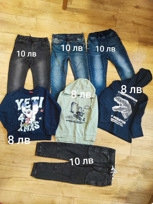 Дрехи за момче дънки Next  Reserved суитчер George HM 6 7 8 години