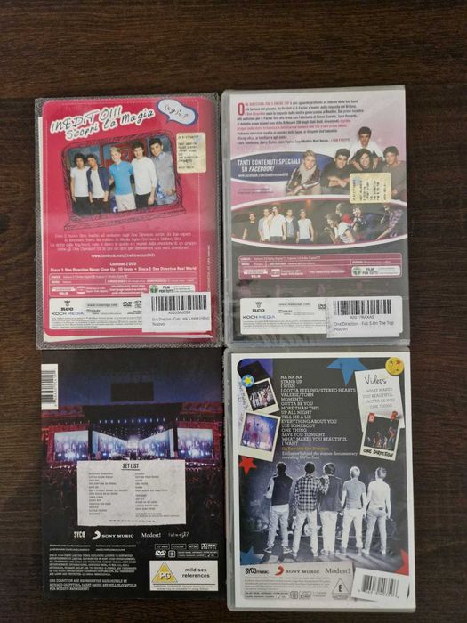 4 albume pe DVD concerte trupa One Direction