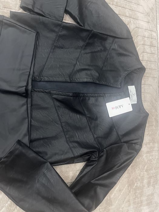 Дамски кожен клин и кожено яке