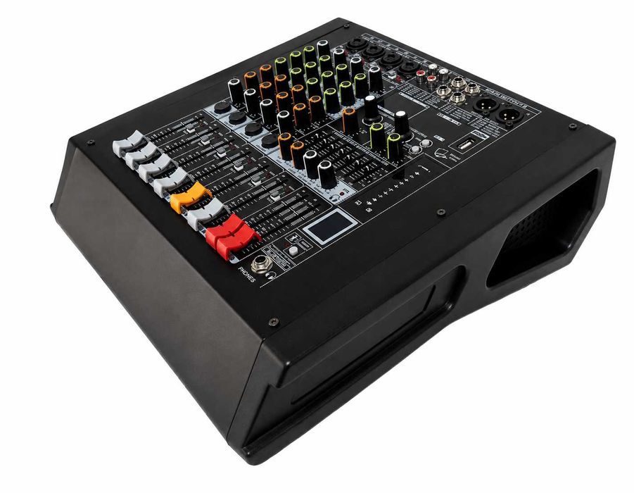 Mixer audio 4 canale 2 x 450W ZZPK4 cu amplificator stereo 256 Efecte DSP Bluetooth USB Egalizator