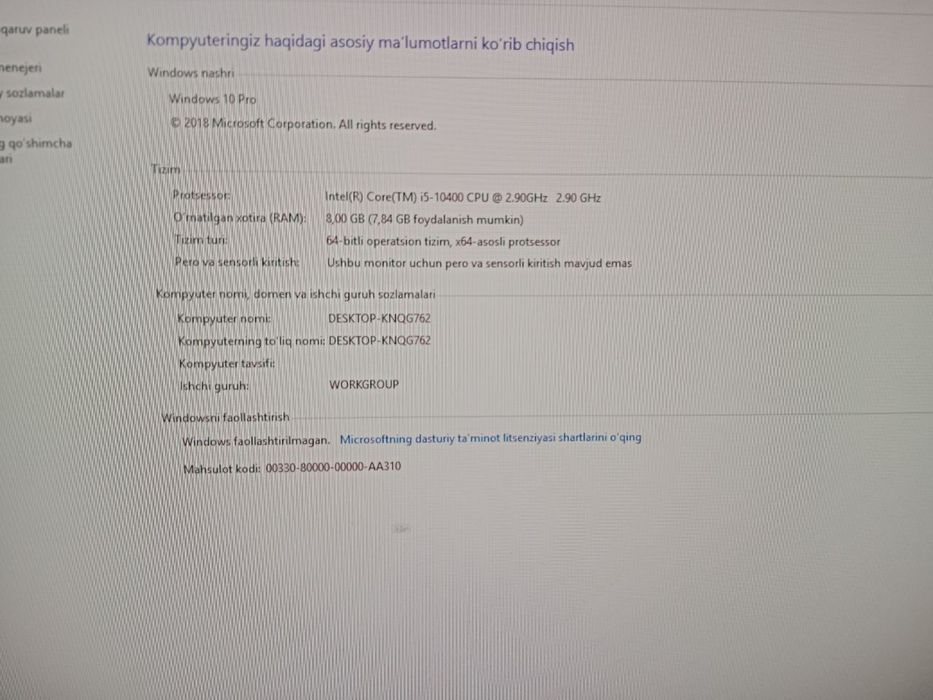 Monoblok sotiladi komplekt